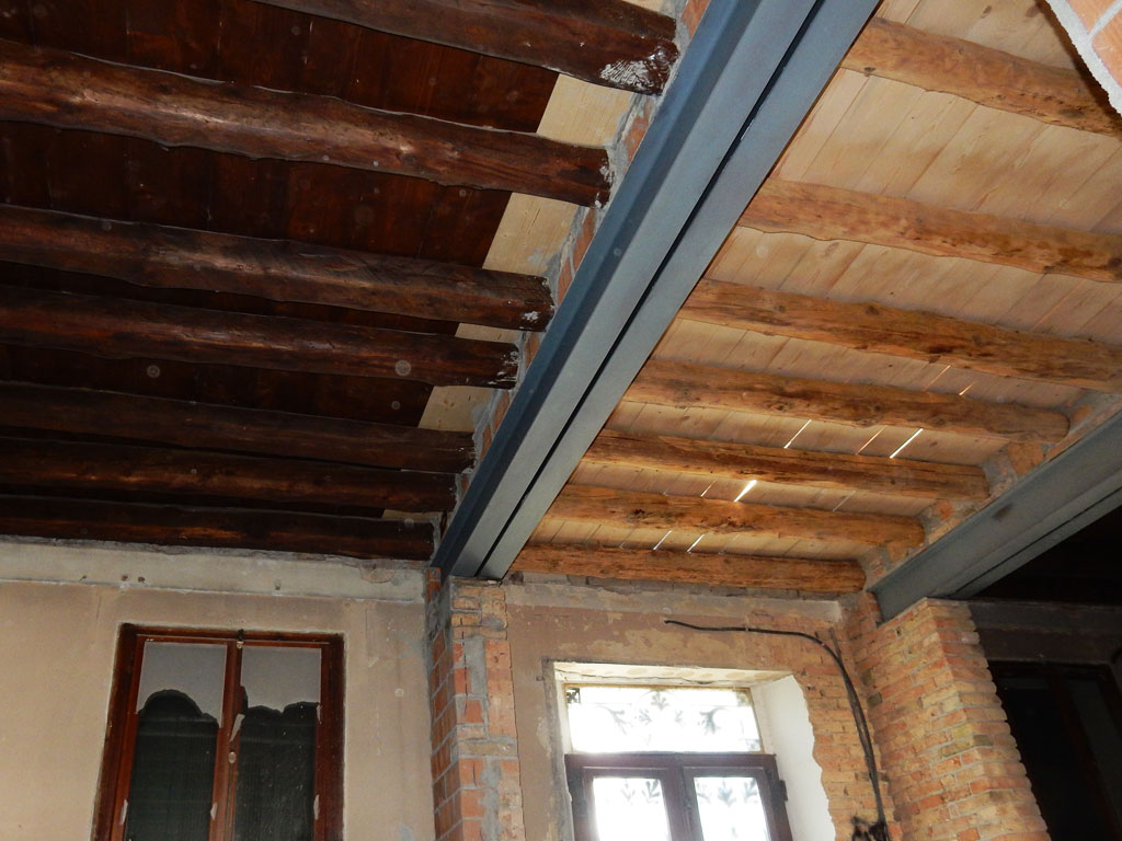 sabbiatura soffitto in legno